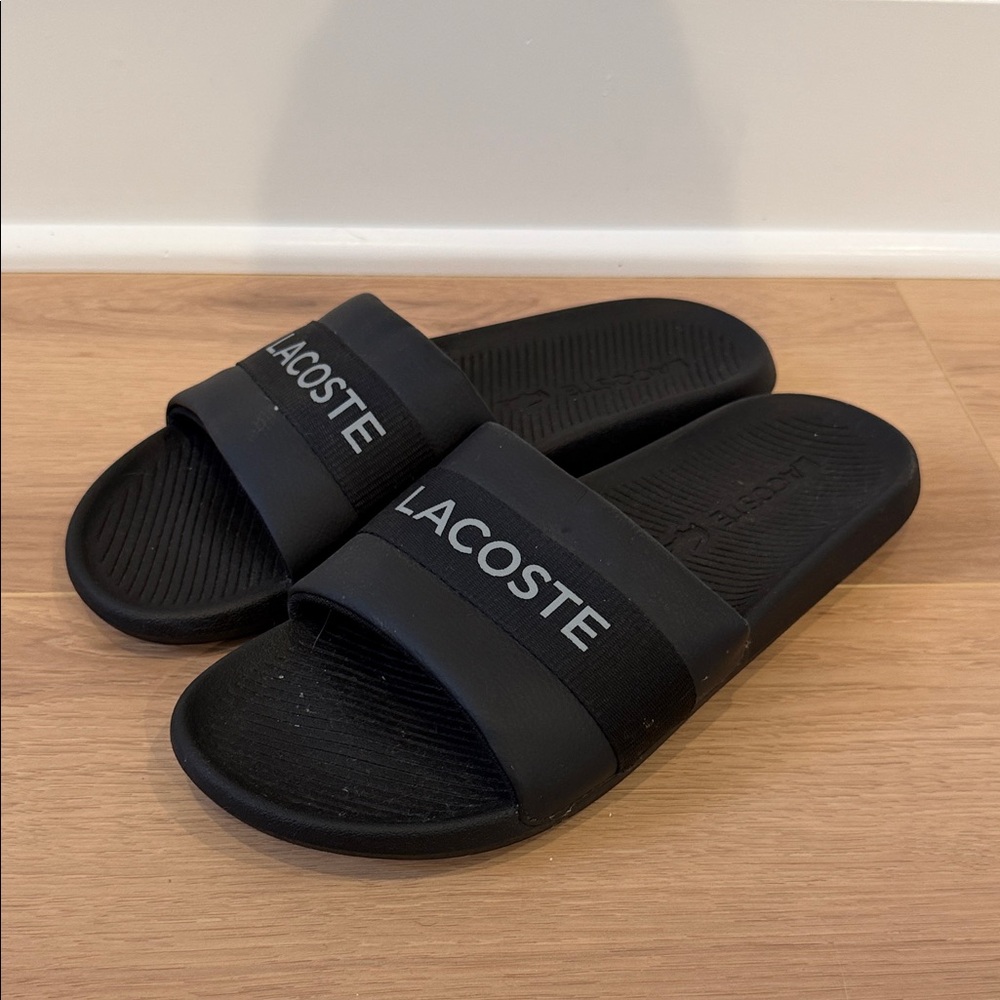 Lacoste Black Casual Slides men’s